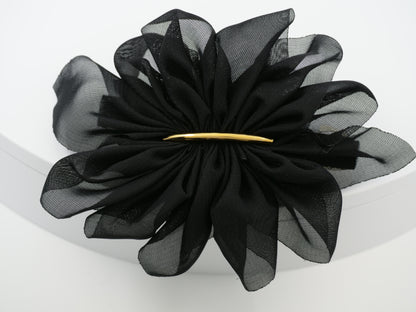 Haarclip in Blumen-Optik Schwarz